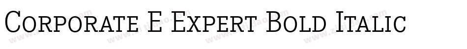Corporate E Expert Bold Italic OsF字体转换